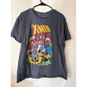 Men's Vintage Marvel Studios X-Men '97 Charcoal Multi-color Short Sleeve Tee XL